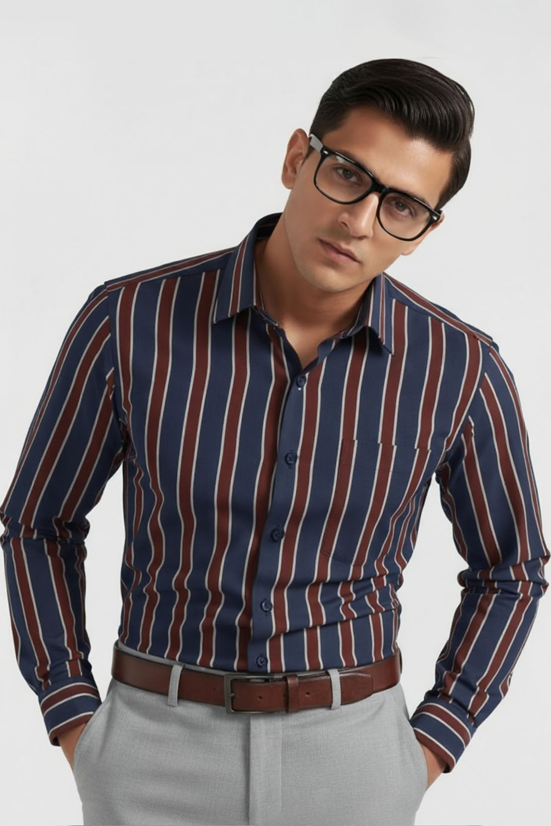 ROYAL STRIPE EXECUTIVE SHIRT