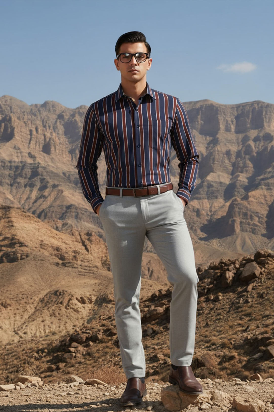 ROYAL STRIPE EXECUTIVE SHIRT