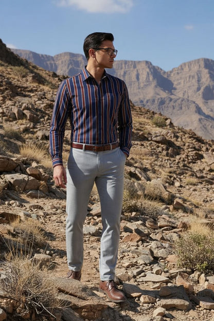 ROYAL STRIPE EXECUTIVE SHIRT