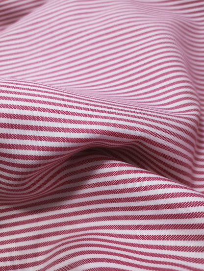 CORAL POPLIN STRIPES SHIRT