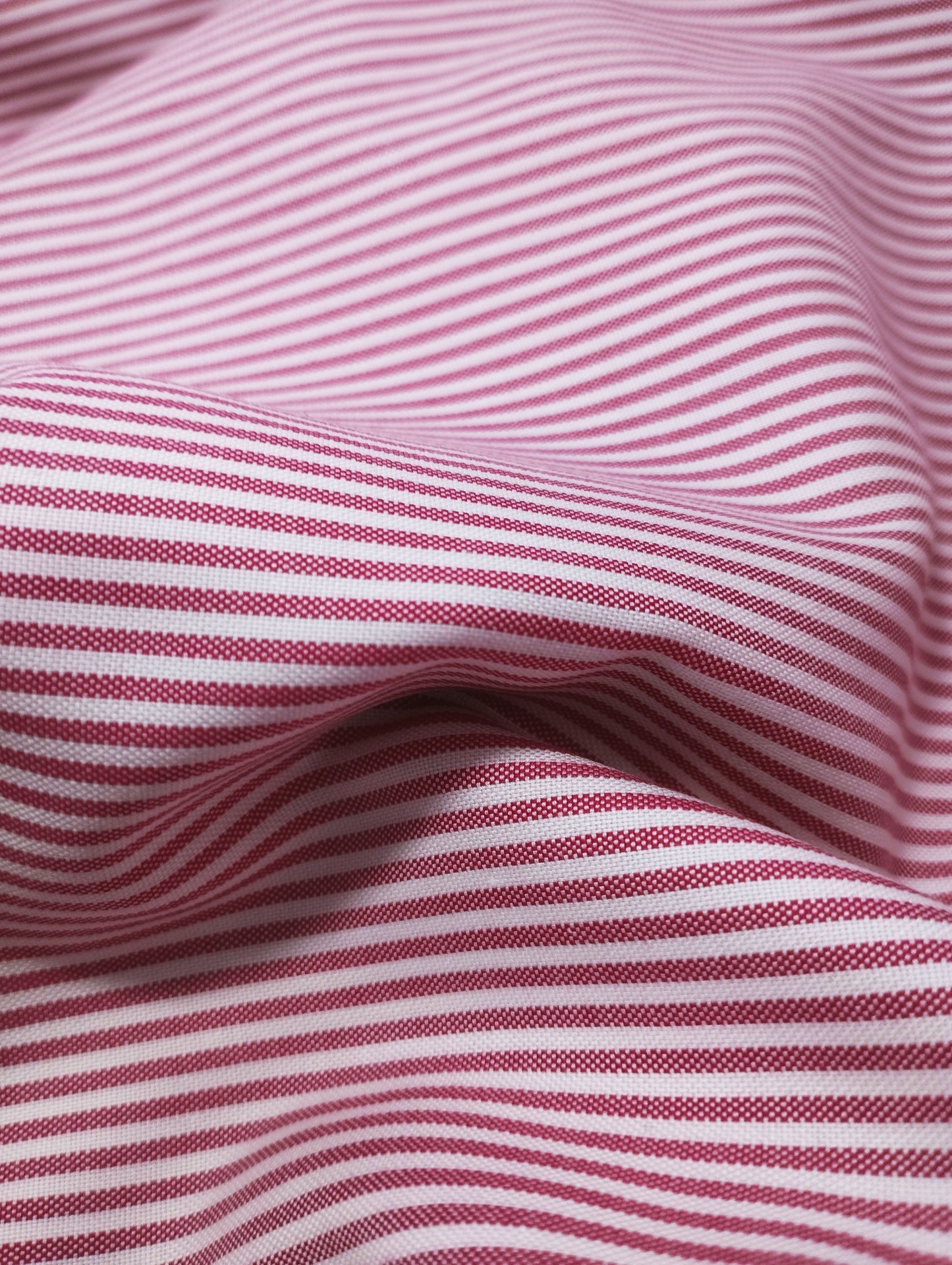 RED CORAL STRIPE POPLIN MEN'S BESPOKE SHIRT