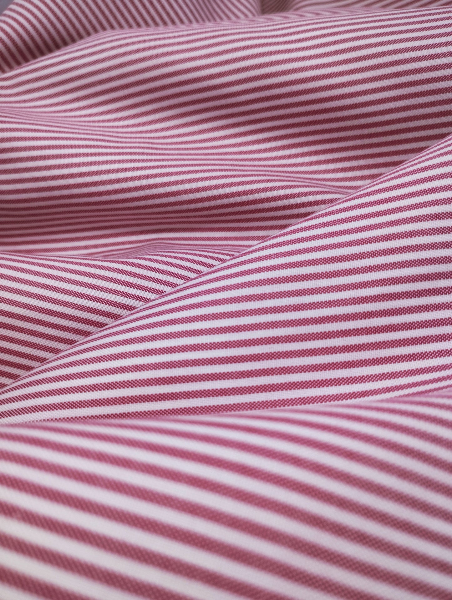 CORAL POPLIN STRIPES SHIRT