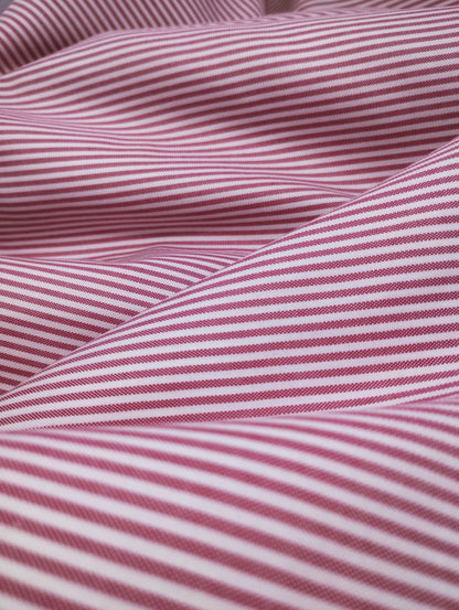 CORAL POPLIN STRIPES SHIRT