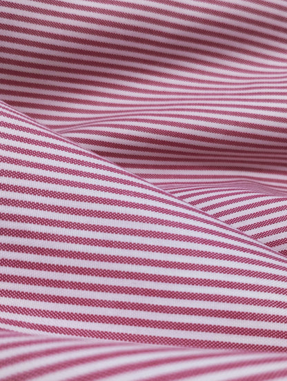 CORAL POPLIN STRIPES SHIRT