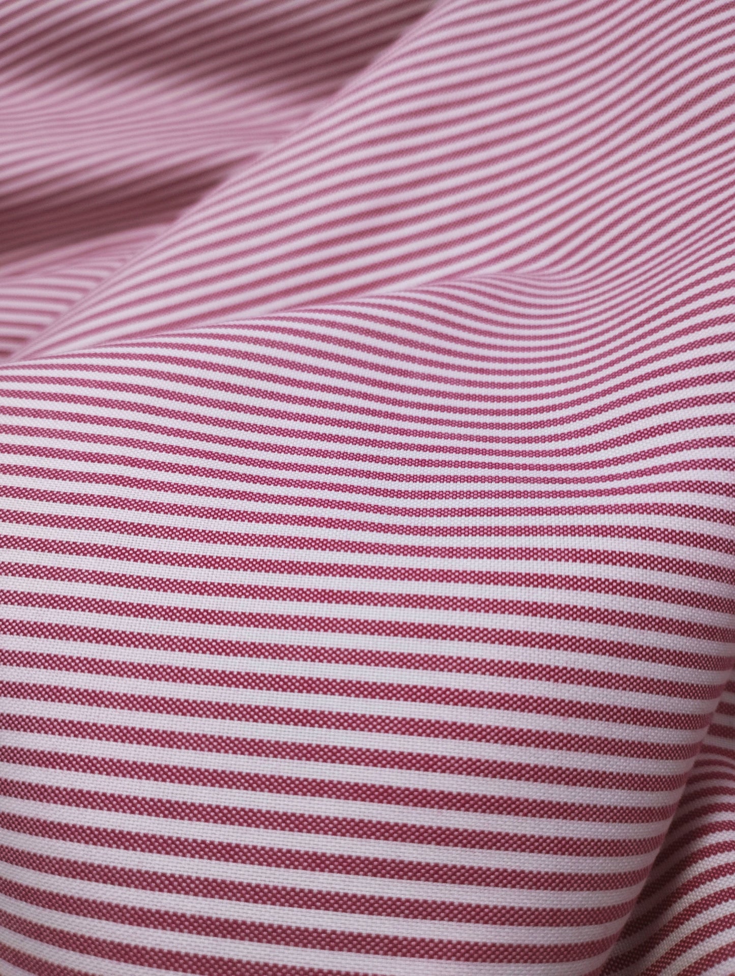 RED CORAL STRIPE POPLIN MEN'S BESPOKE SHIRT