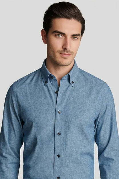 MODERN CHAMBRAY BUTTON DOWN SHIRT