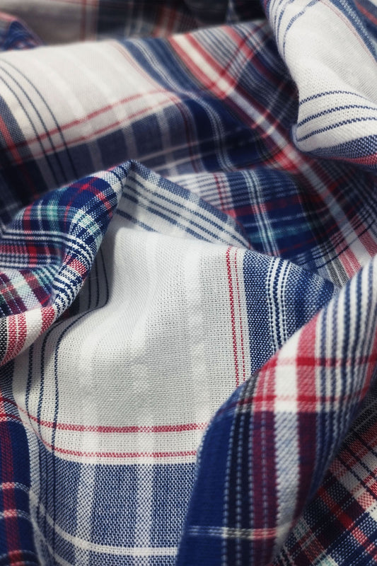 TARTAN SEAERSUCKER LARGE CHECK