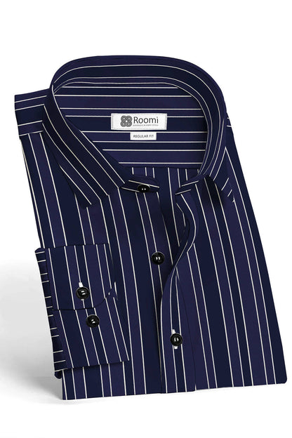 SHADOW NAVY BLUE STRIPES SHIRT