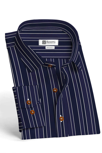 SHADOW NAVY STRIPES SHIRT