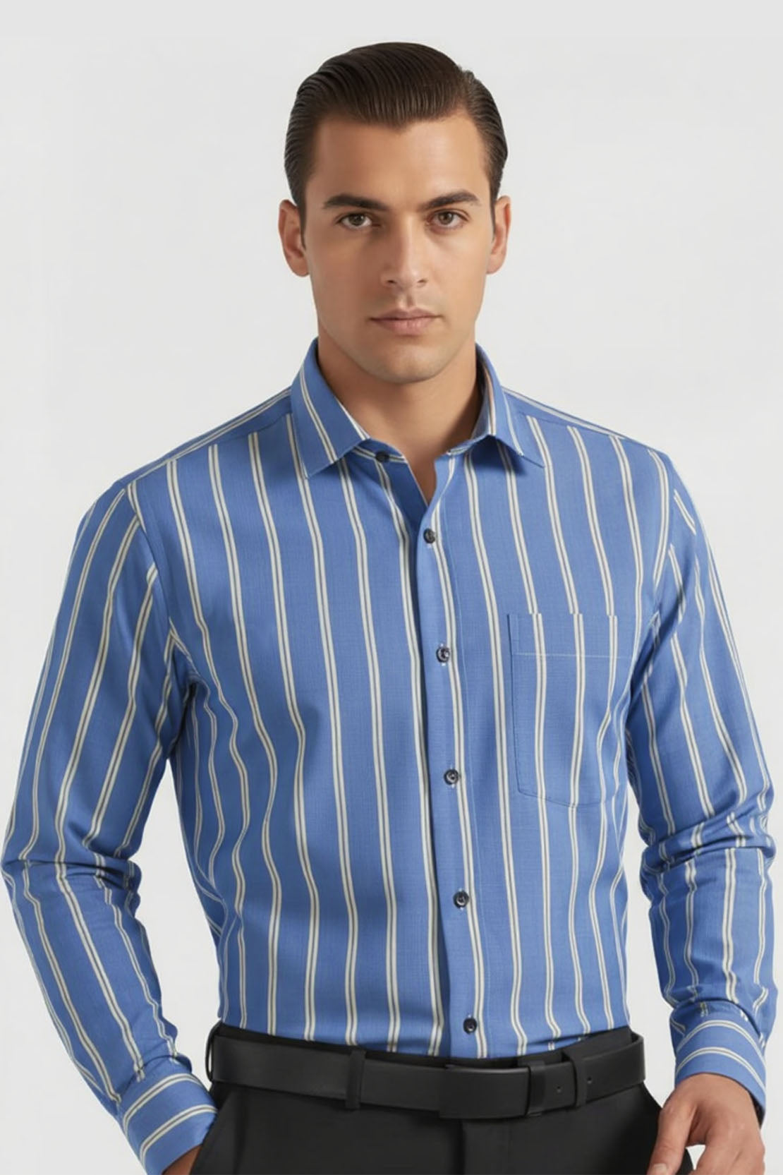 SKYLINE BLUE STRIPED FORMAL SHIRT
