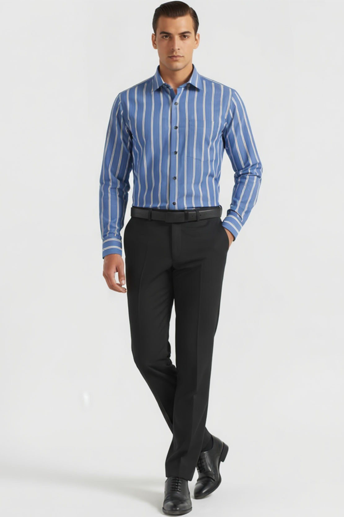 SKYLINE BLUE STRIPED FORMAL SHIRT