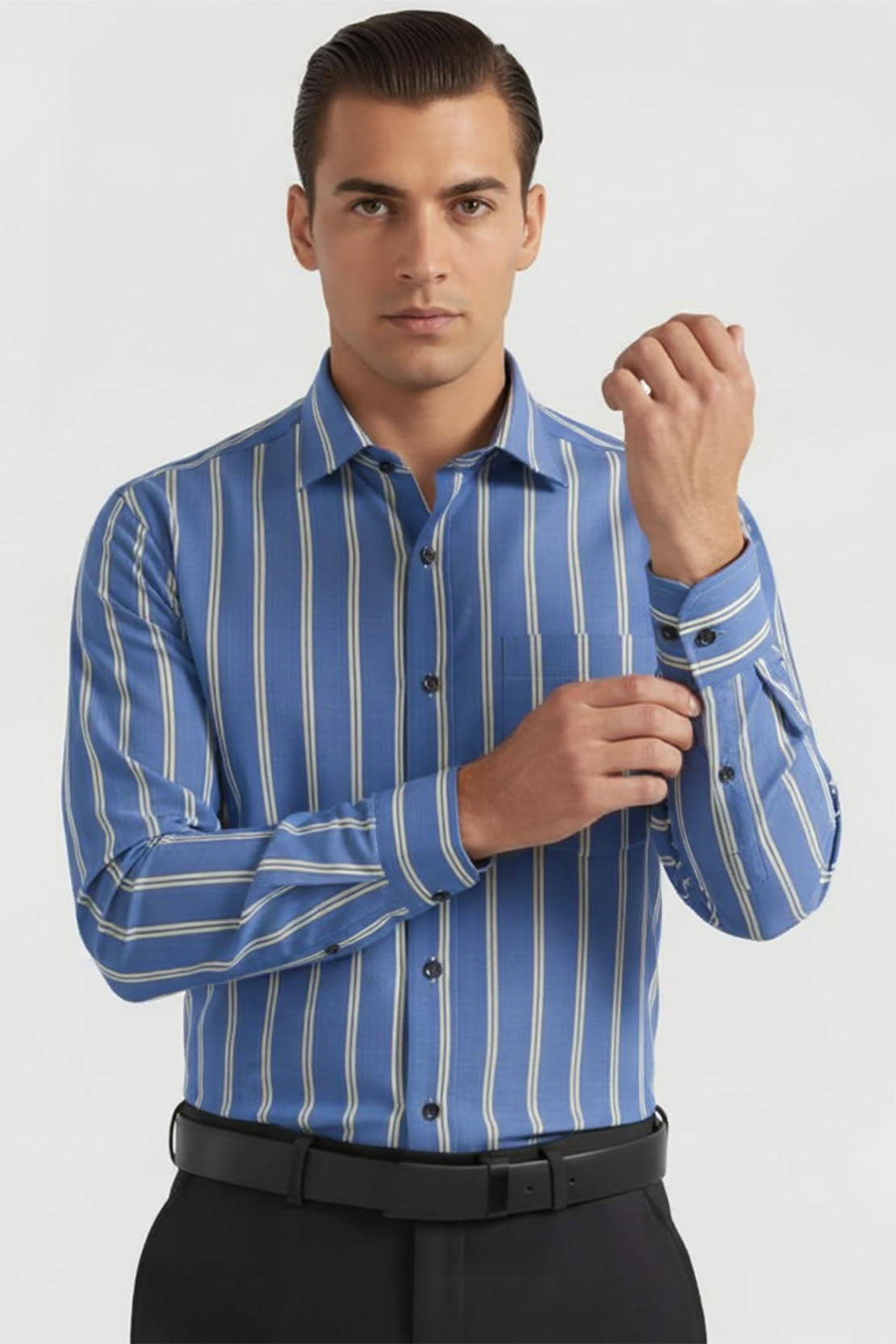 SKYLINE BLUE STRIPED FORMAL SHIRT