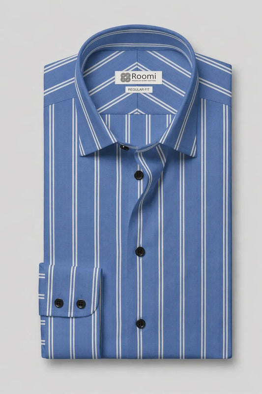 SKYLINE BLUE STRIPED FORMAL SHIRT