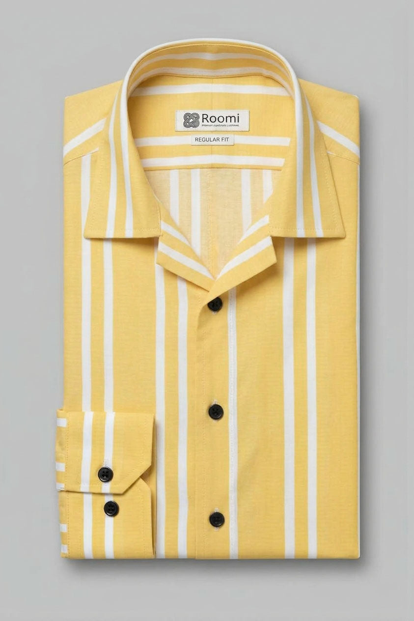 HONEY GOLD PREMIUM STRIPE SHIRT