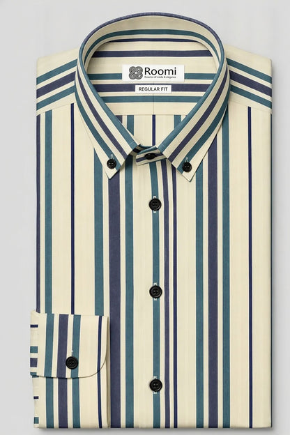 TEAL BREEZE PREMIUM STRIPE SHIRT