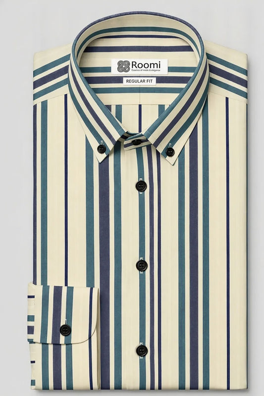 TEAL BREEZE PREMIUM STRIPE SHIRT