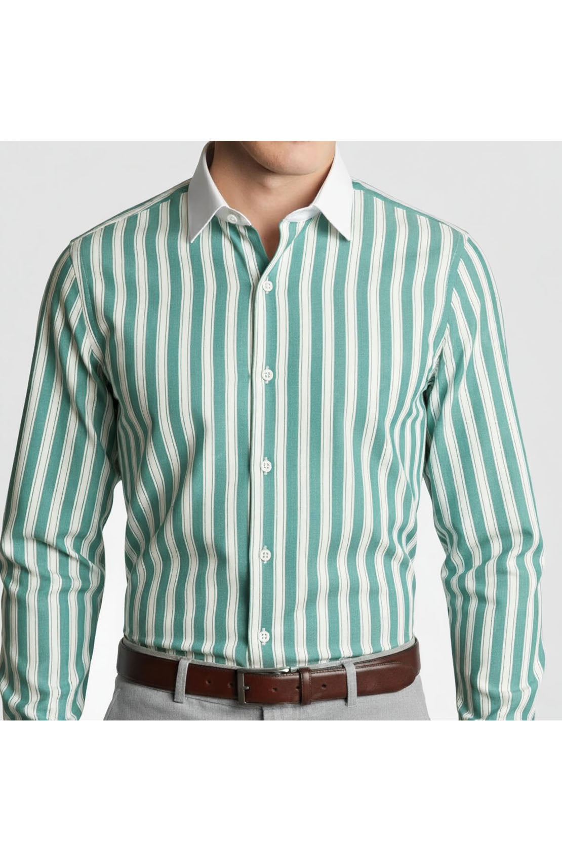 TEAL VISION DRESS WHITE COLLAR SHIRT