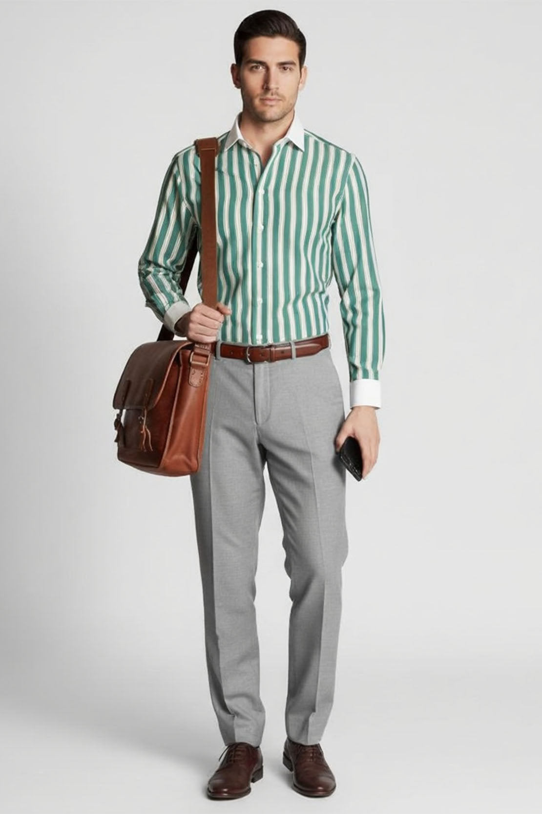 TEAL VISION DRESS WHITE COLLAR SHIRT