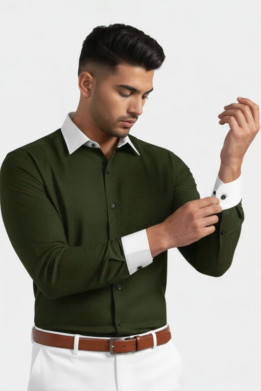 THE FOREST GREEN DRESS SHIRT