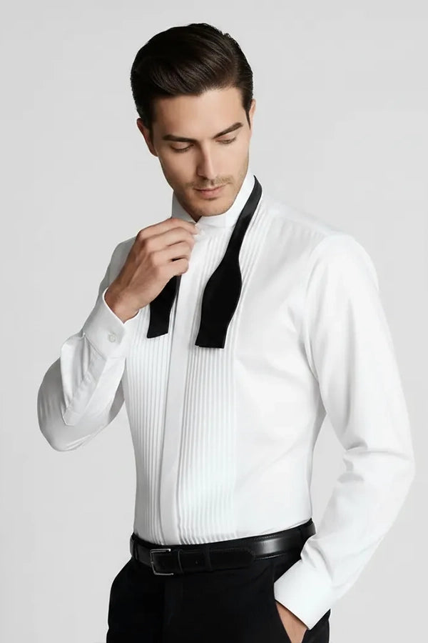 TUXEDO STRETCH WHITE SHIRT
