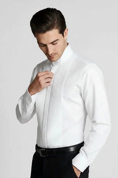 TUXEDO STRETCH WHITE SHIRT