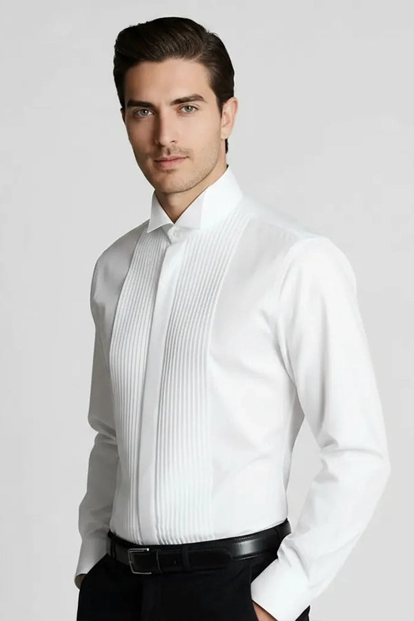 TUXEDO STRETCH WHITE SHIRT
