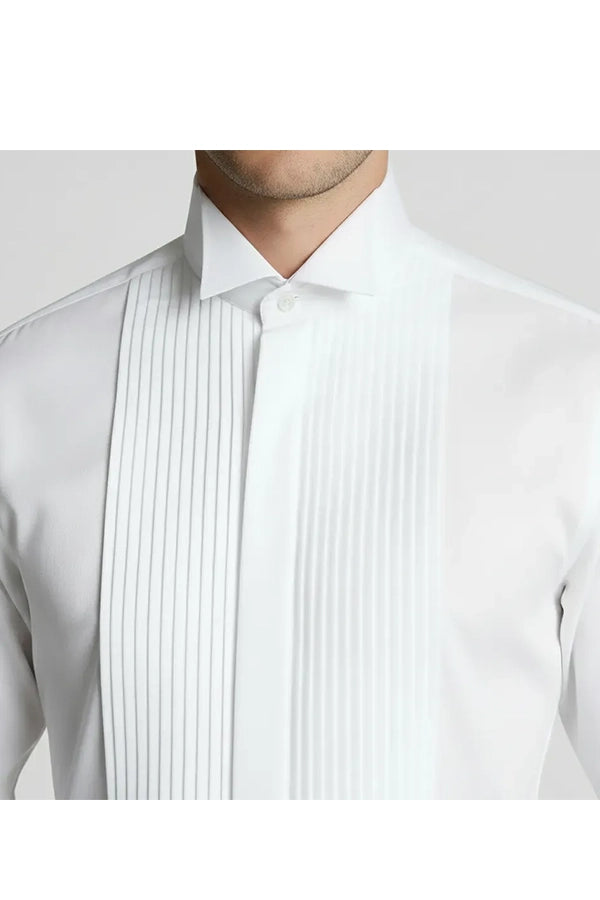TUXEDO STRETCH WHITE SHIRT