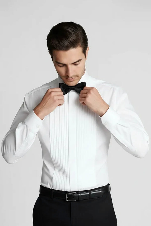 TUXEDO STRETCH WHITE SHIRT