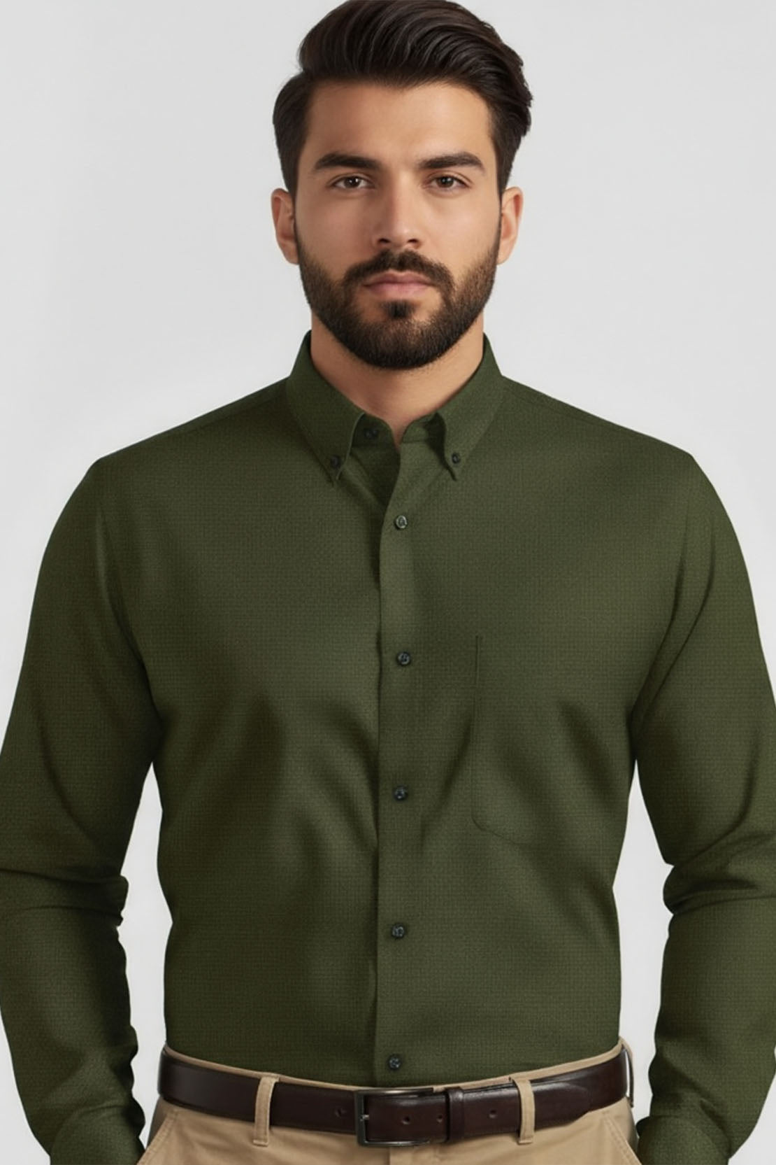 URBAN GREEN BUTTON-DOWN SHIRT