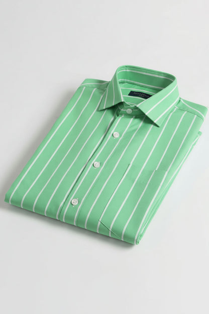 URBAN GREEN STRIPE CLASSIC SHIRT
