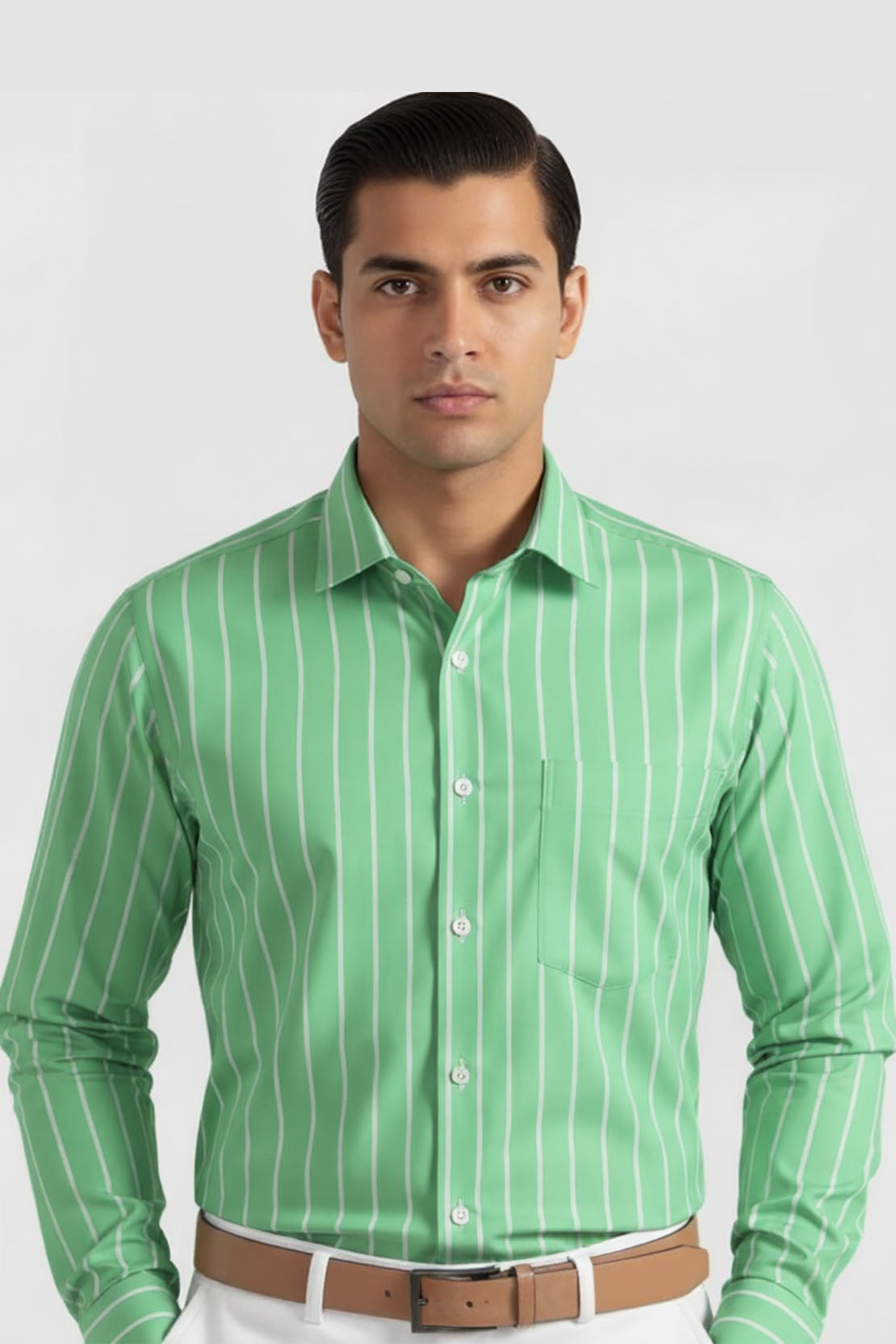 URBAN GREEN STRIPE CLASSIC SHIRT