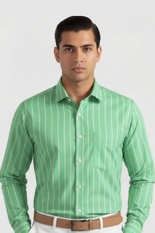URBAN GREEN STRIPE CLASSIC SHIRT