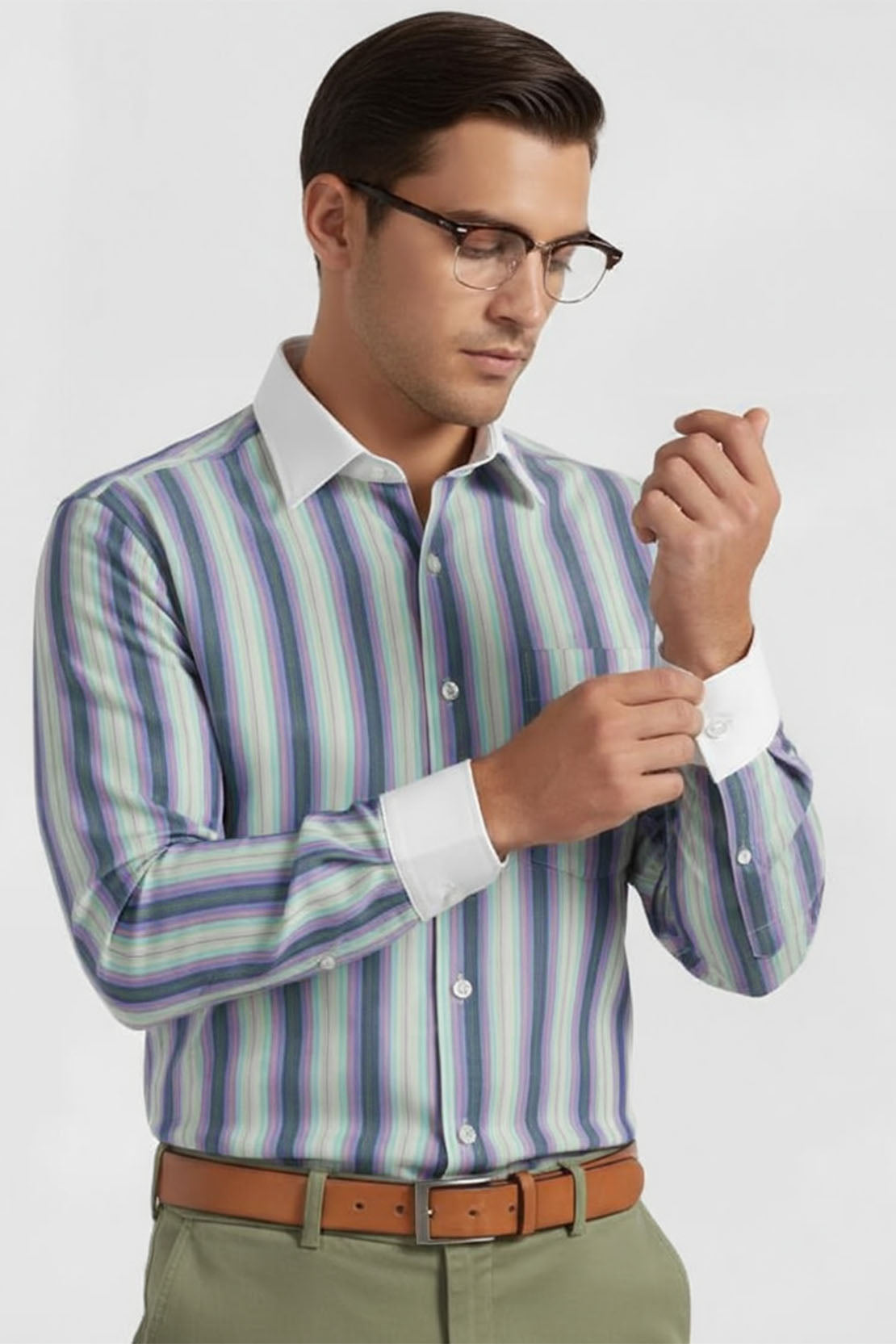 URBAN PASTEL STRIPED DRESS WINCHESTER SHIRT