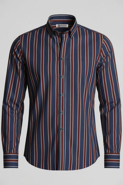 URBAN STRIPE DUAL-TONE SHIRT