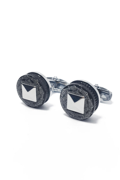 ENIGMA OVAL CUFFLINKS