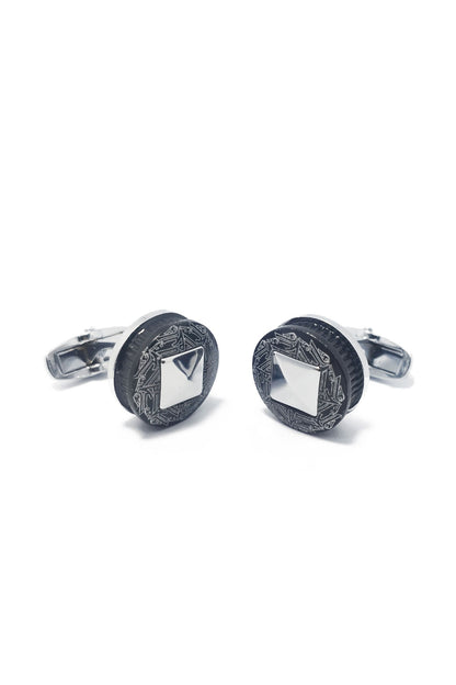 ENIGMA OVAL CUFFLINKS