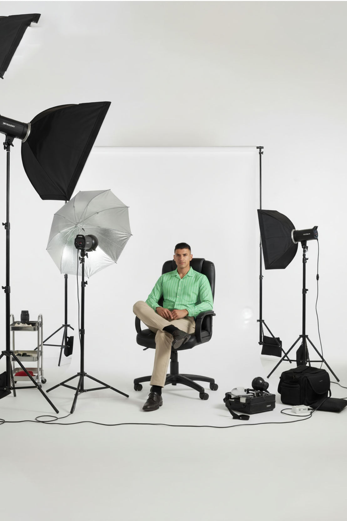 VERDANT STRIPE FORMAL WEAR CUBAN SHIRT