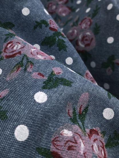 OXFORD VINTAGE ROSE FLORAL PRUSSIAN PATTERNED