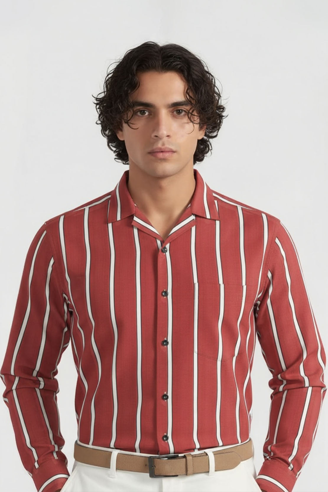 WINE LINE DRESS SHIRT