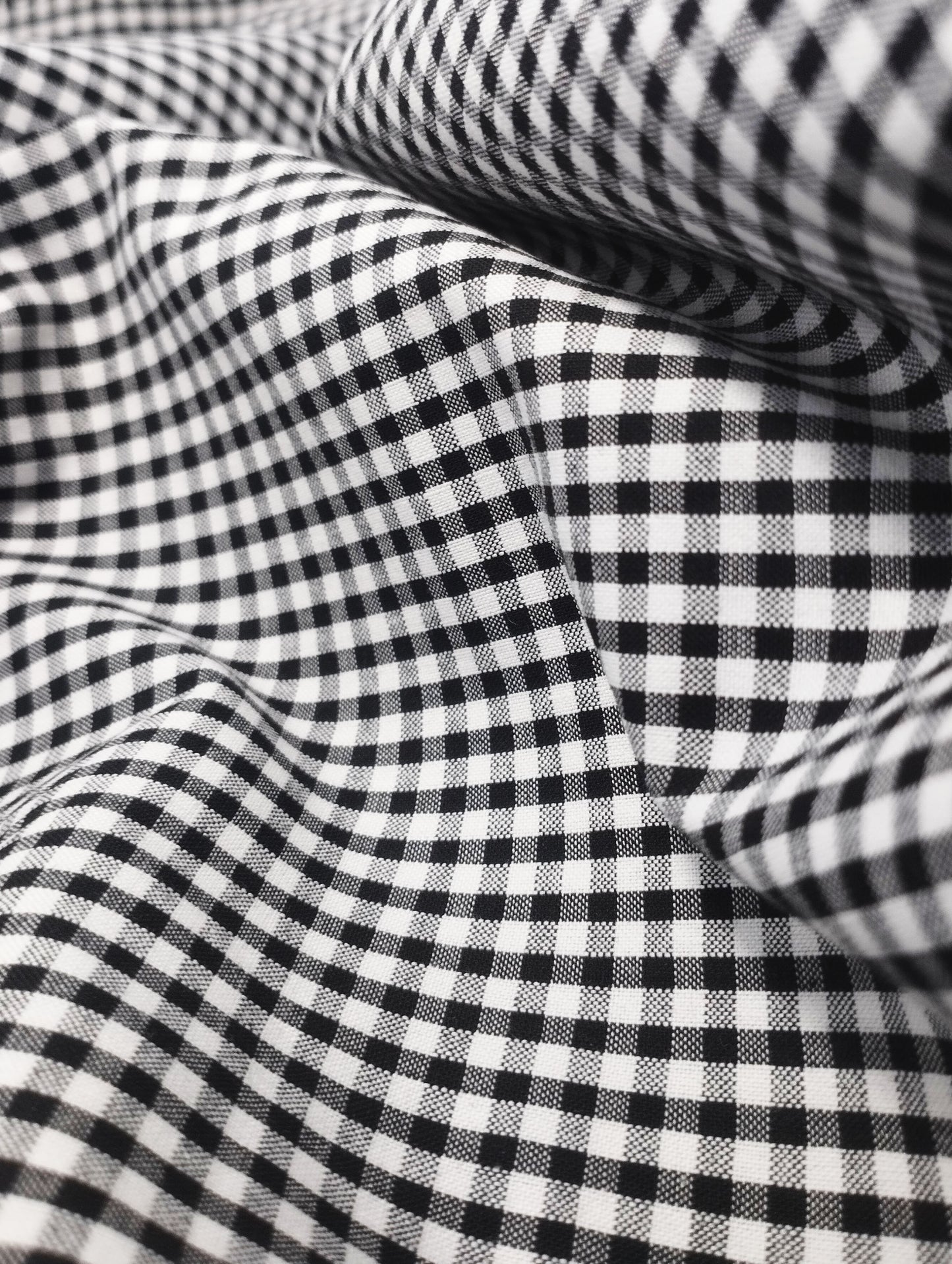 ITALIAN GINGHAM WHITE BLACK SHIRT