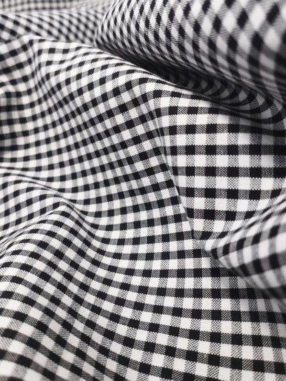 GINGHAM WHITE BLACK SHIRT