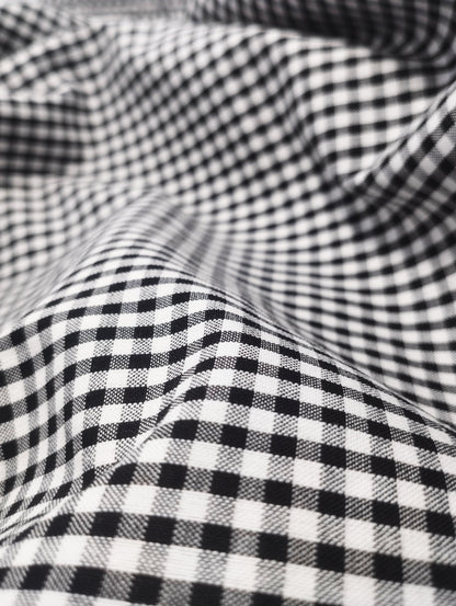 ITALIAN GINGHAM WHITE BLACK SHIRT