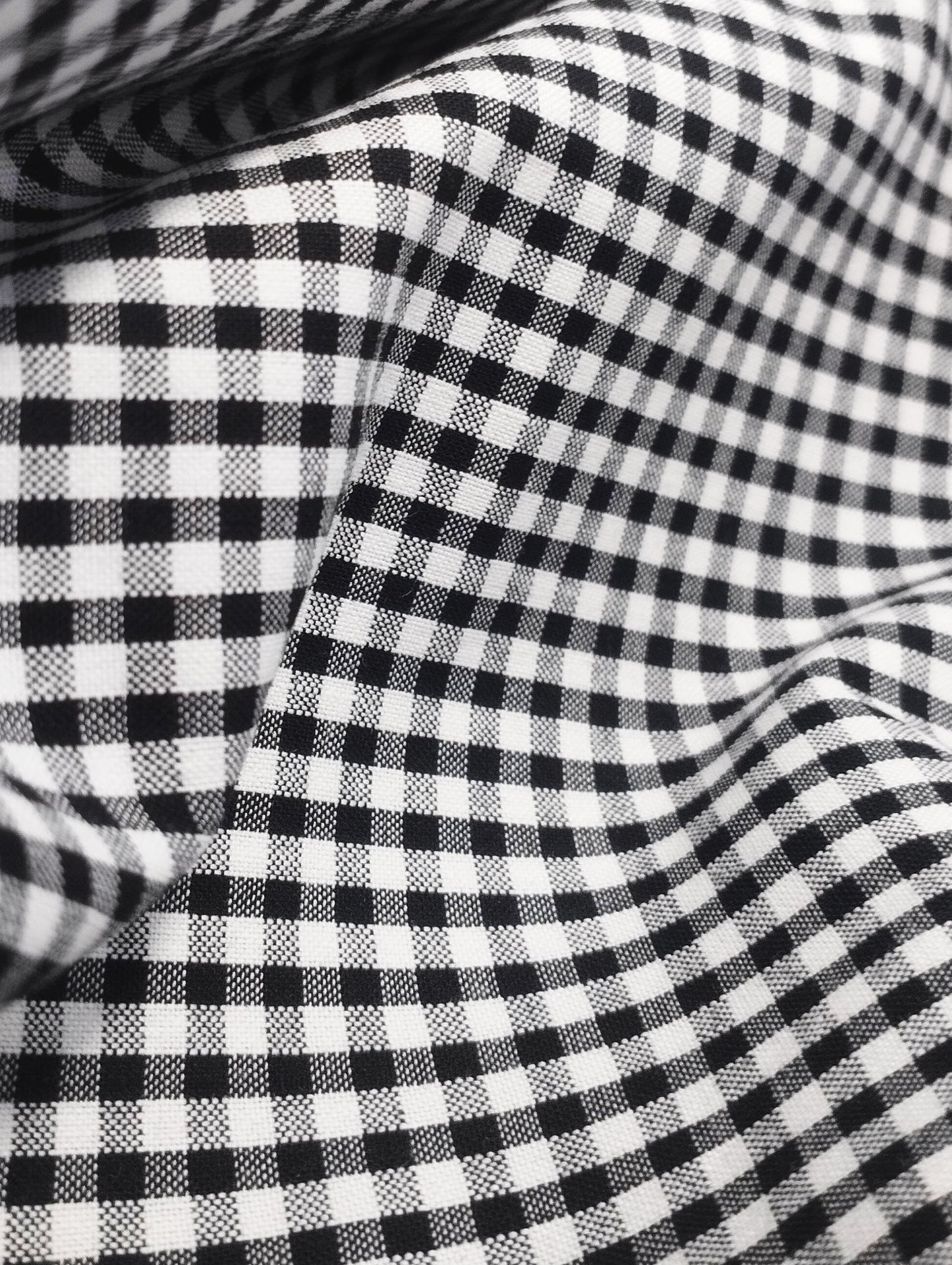 GINGHAM WHITE BLACK SHIRT