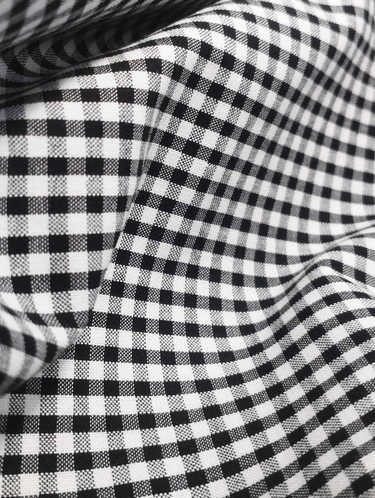 ITALIAN GINGHAM WHITE BLACK SHIRT