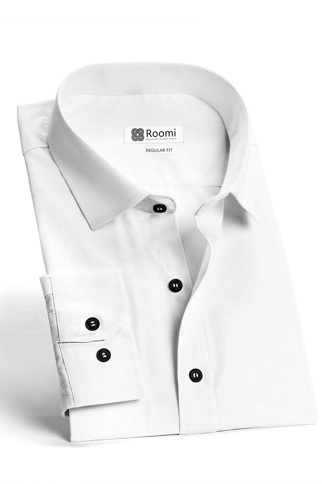 WHITE BRITISH MEN,S STRETCH SHIRT