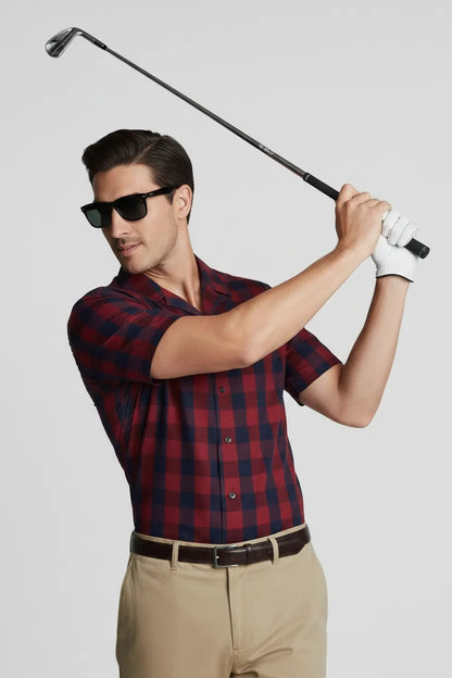 BOLD WINE CHECK SHIRT