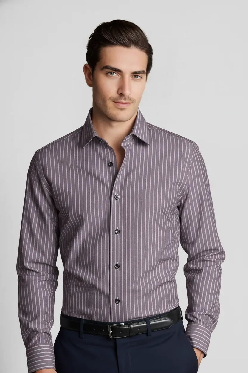 REFINED PLUM STRIPED