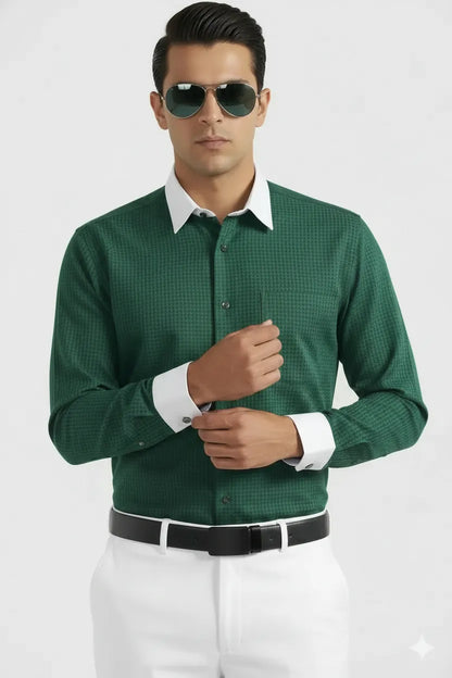 EMERALD GREEN MICRO SHIRT