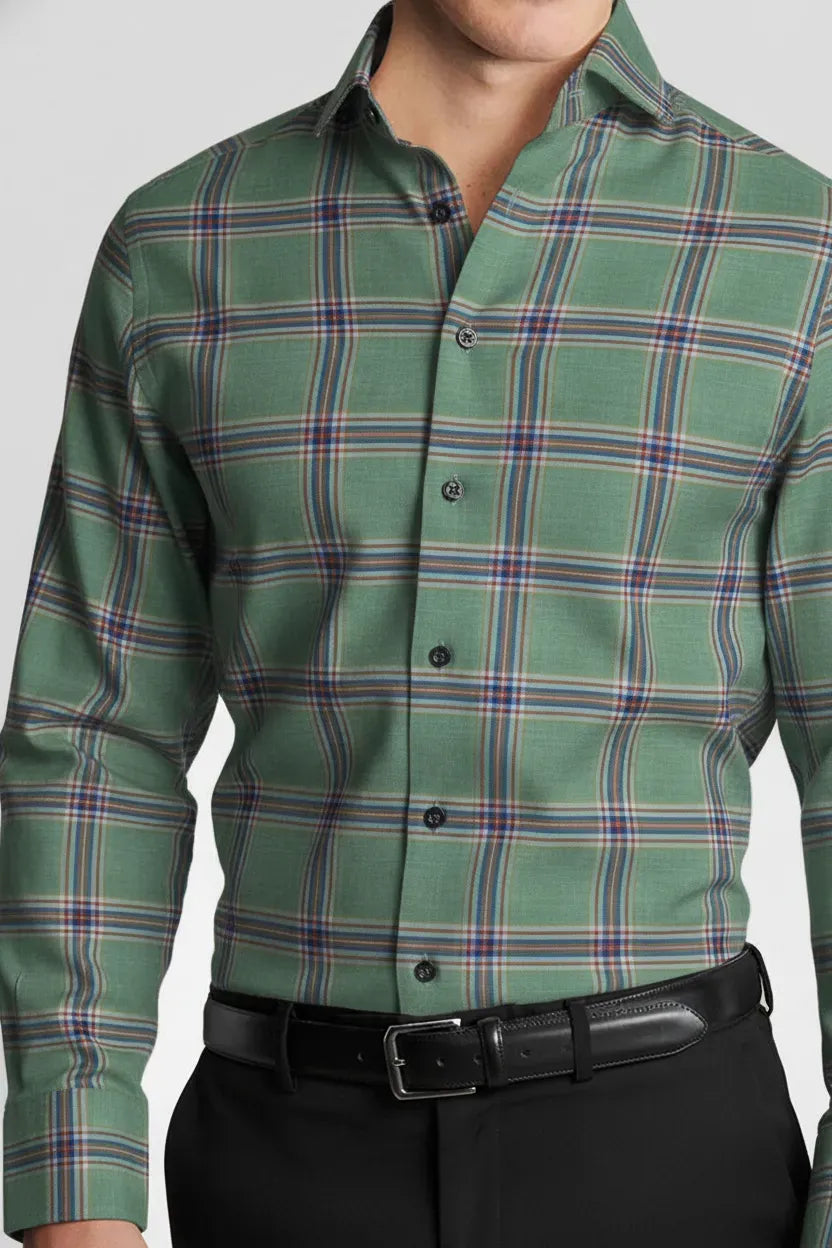 SAGE ALPINE PLAID SHIRT