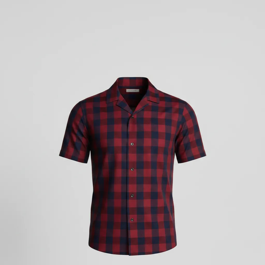 BOLD WINE CHECK SHIRT